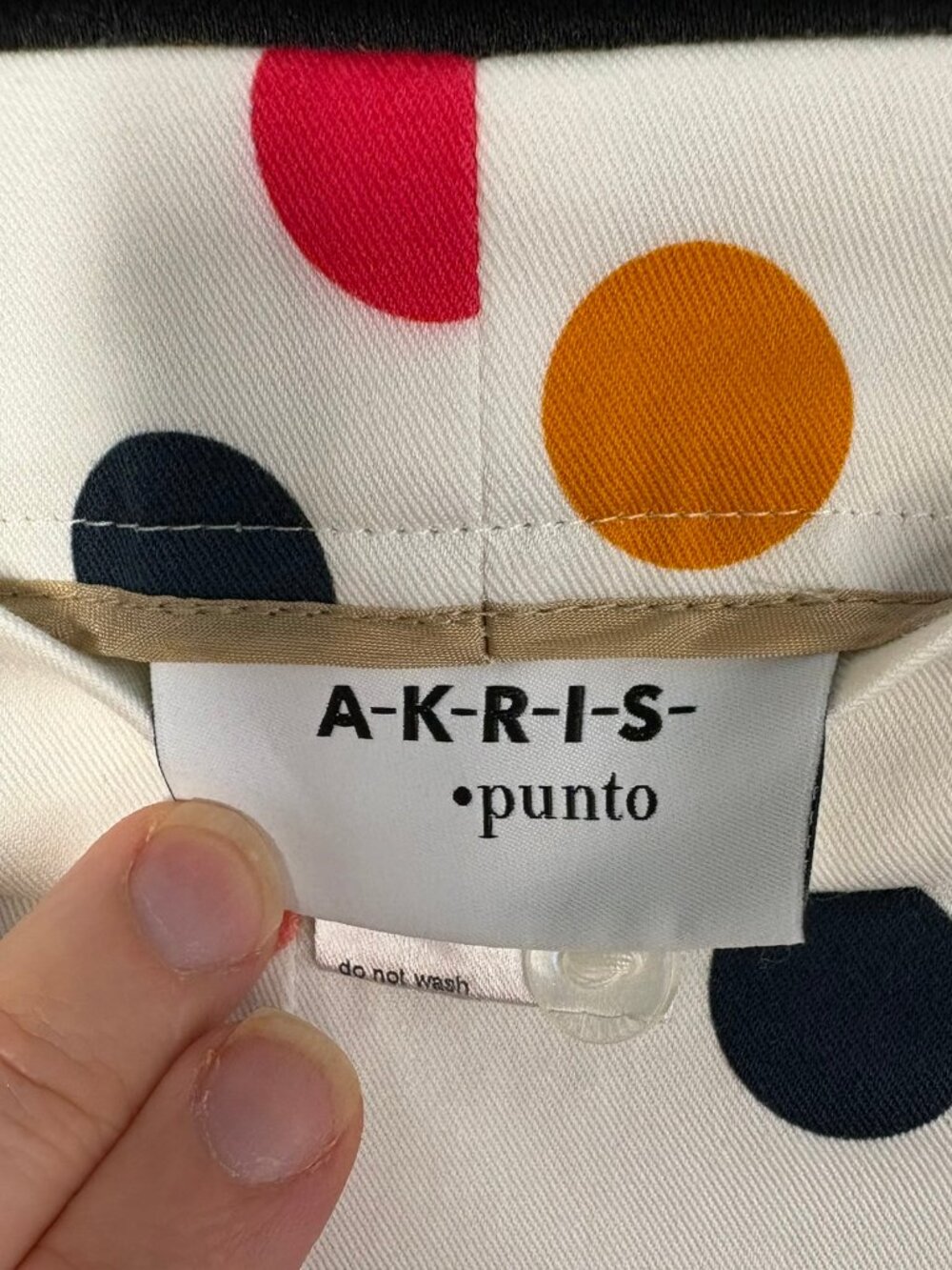Akris Punto Multicolor Polka Dot Stretch Cotton Ankle Pants, US 6, Like New - Picture 2 of 9